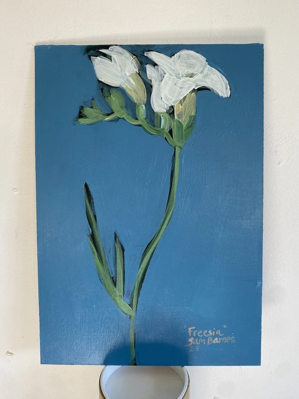 Freesia. A4 Study Painting — Samantha Barnes